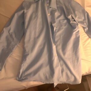 Men's Light Blue Dress Shirt - Classic Button-Down